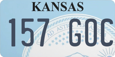 KS license plate 157GOC