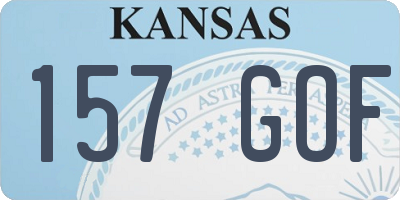 KS license plate 157GOF