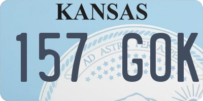 KS license plate 157GOK