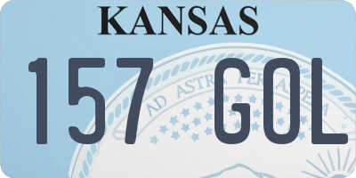 KS license plate 157GOL