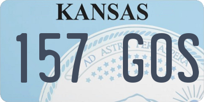 KS license plate 157GOS