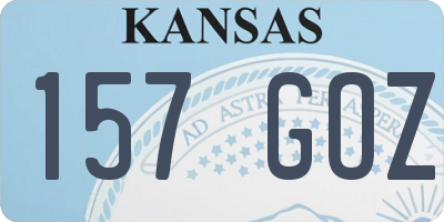 KS license plate 157GOZ