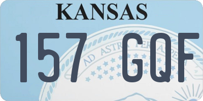 KS license plate 157GQF