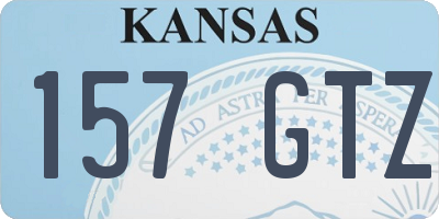 KS license plate 157GTZ