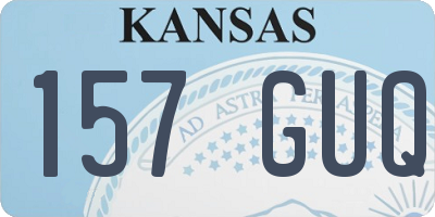 KS license plate 157GUQ