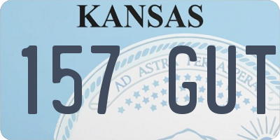 KS license plate 157GUT