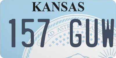 KS license plate 157GUW