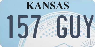 KS license plate 157GUY