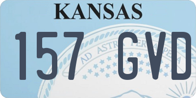 KS license plate 157GVD