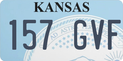 KS license plate 157GVF