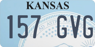 KS license plate 157GVG