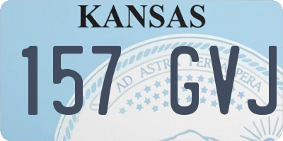 KS license plate 157GVJ