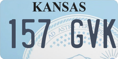 KS license plate 157GVK