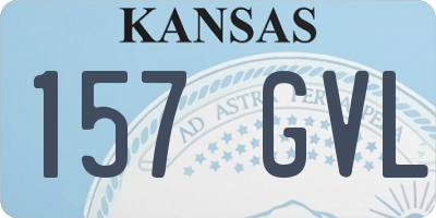 KS license plate 157GVL