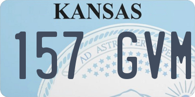 KS license plate 157GVM