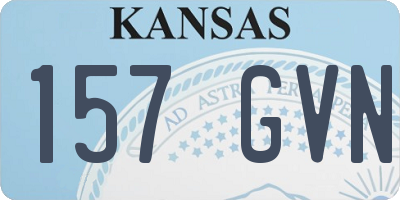 KS license plate 157GVN