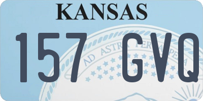 KS license plate 157GVQ