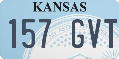 KS license plate 157GVT