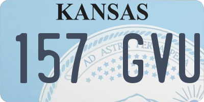 KS license plate 157GVU