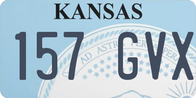 KS license plate 157GVX