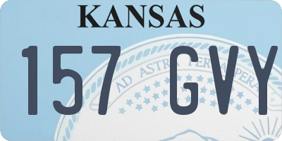 KS license plate 157GVY