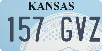 KS license plate 157GVZ