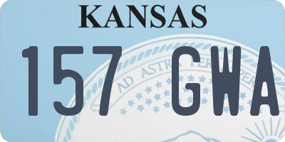 KS license plate 157GWA