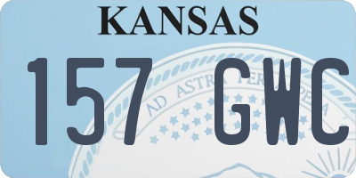 KS license plate 157GWC