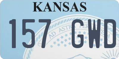 KS license plate 157GWD