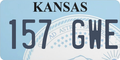 KS license plate 157GWE