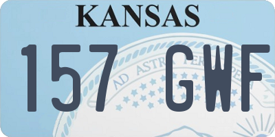 KS license plate 157GWF
