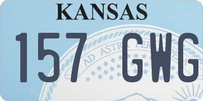 KS license plate 157GWG