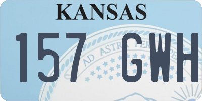KS license plate 157GWH