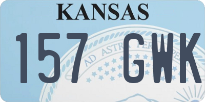 KS license plate 157GWK