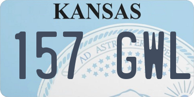 KS license plate 157GWL