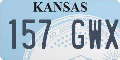 KS license plate 157GWX