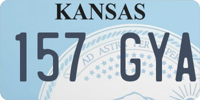 KS license plate 157GYA