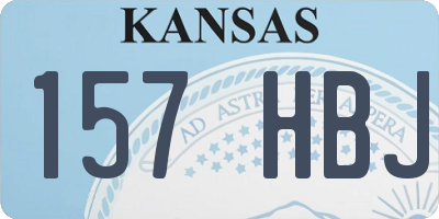KS license plate 157HBJ