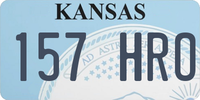 KS license plate 157HRO