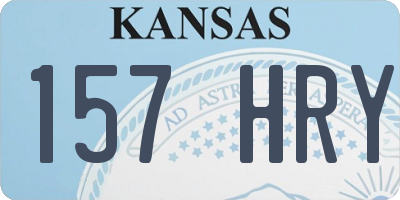 KS license plate 157HRY