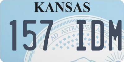 KS license plate 157IDM