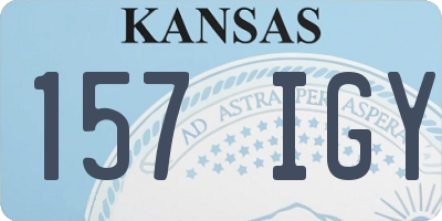 KS license plate 157IGY