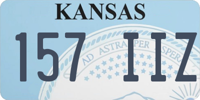 KS license plate 157IIZ