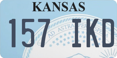 KS license plate 157IKD