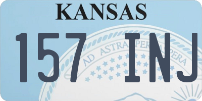 KS license plate 157INJ
