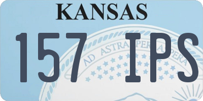KS license plate 157IPS
