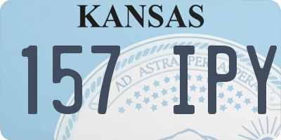 KS license plate 157IPY