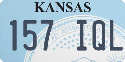KS license plate 157IQL
