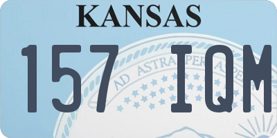 KS license plate 157IQM