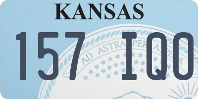 KS license plate 157IQO